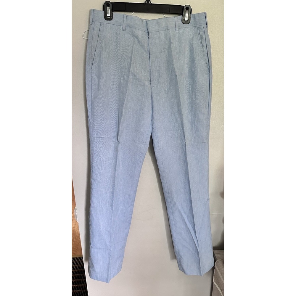 Tailored Classics By Levi Strauss Pleated Dress Pants Men‎ 32X31 Blue Casual 70s